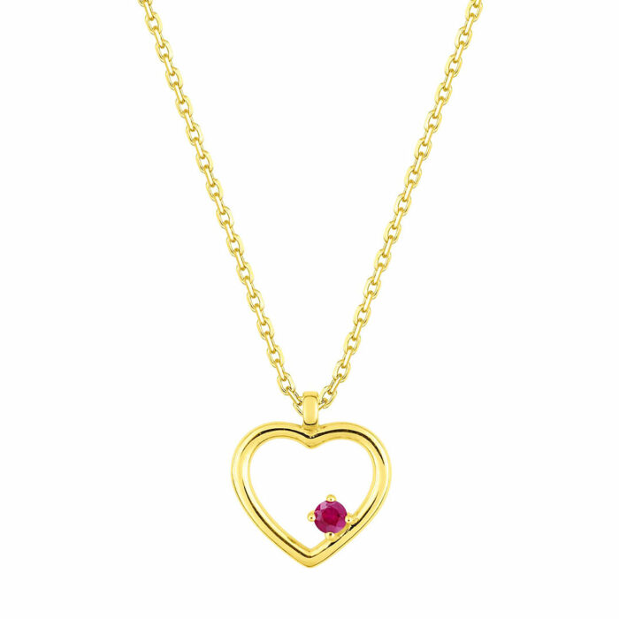 lucky one Ruby Heart Necklace