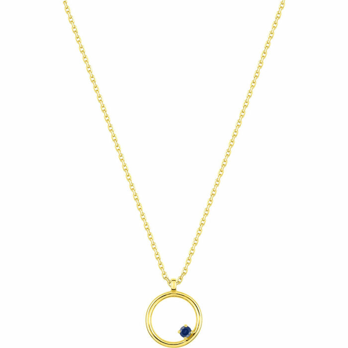 Lucky One Sapphire Circle Necklace