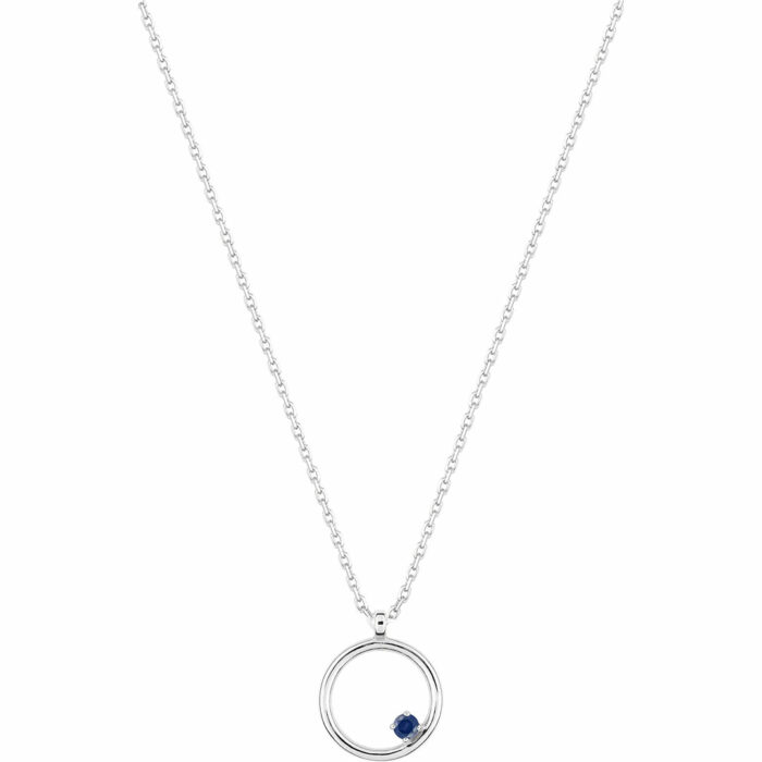 Lucky One Sapphire Circle Necklace