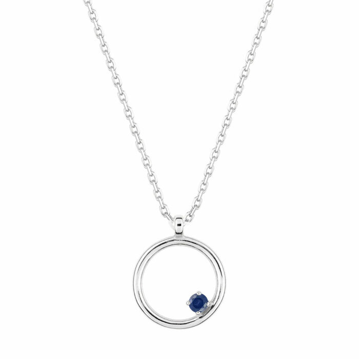 lucky one Sapphire Circle Necklace
