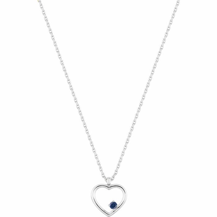 Lucky One Sapphire Heart Necklace