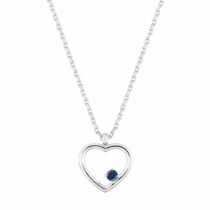 lucky one Sapphire Heart Necklace