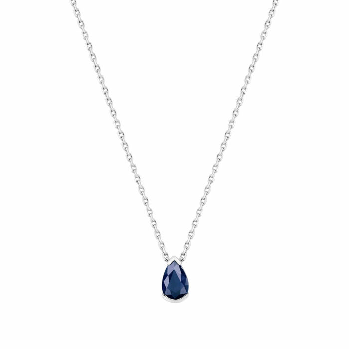 lucky one Sapphire Pear Necklace