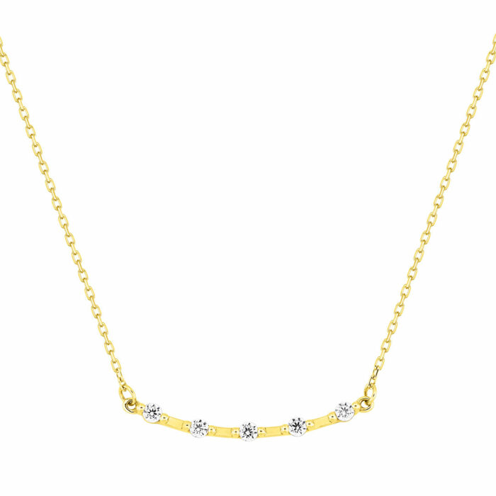 lucky one Shining Diamond Necklace – Yellow Gold