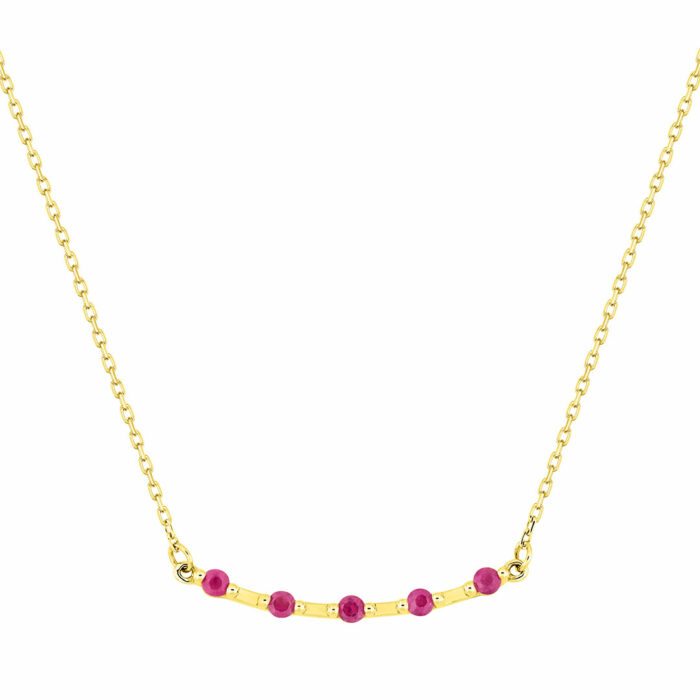 lucky one Shining Ruby Necklace – Yellow Gold