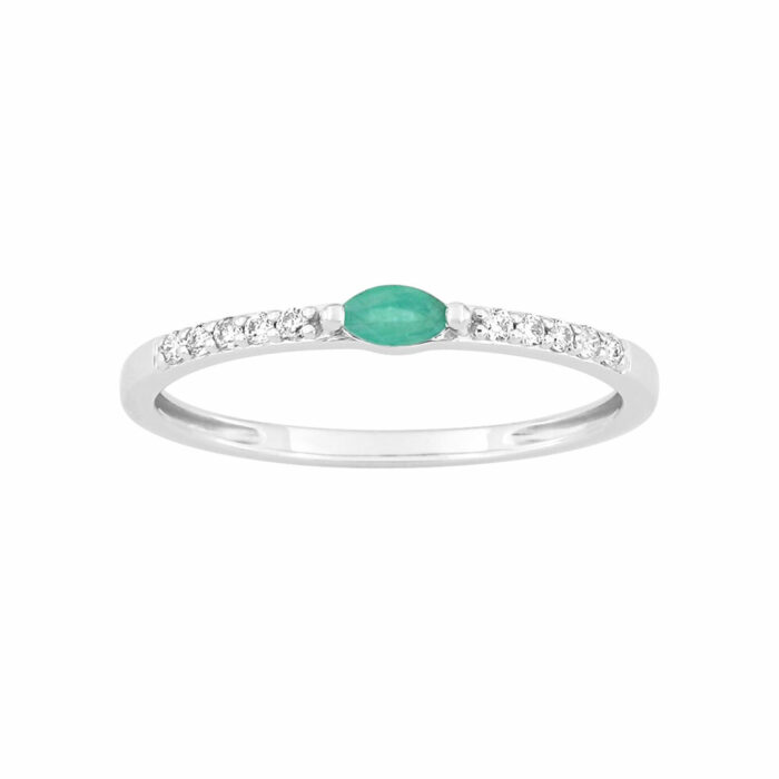 lucky one Signature Ring – Emerald Diamonds Gold