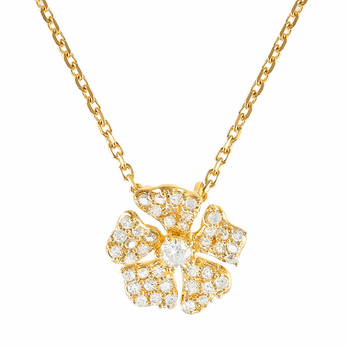 Lucky One The Rose Diamond Necklace – Yellow Gold