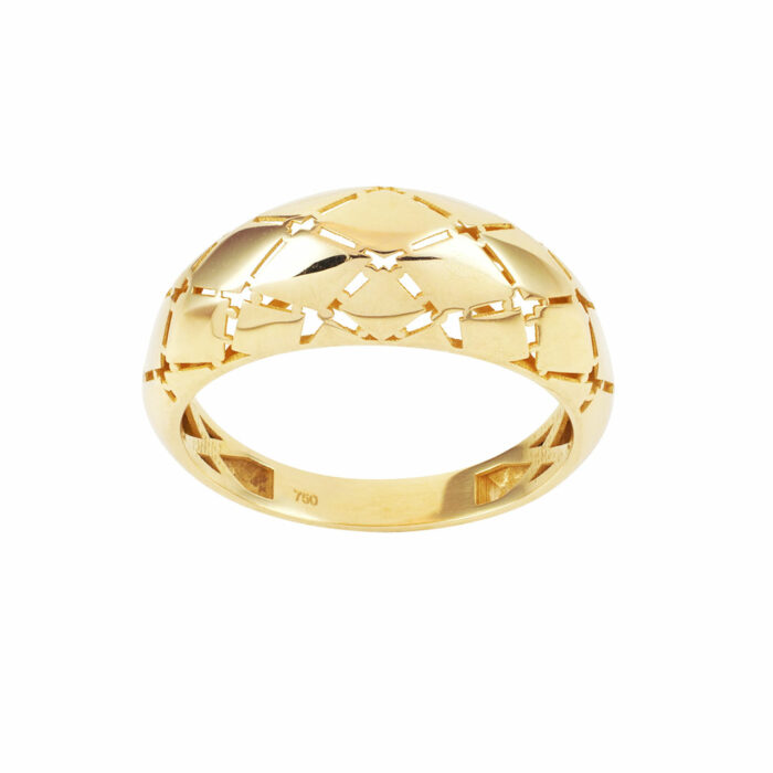 lucky one Tortoiseshell Dome Ring – Yellow Gold