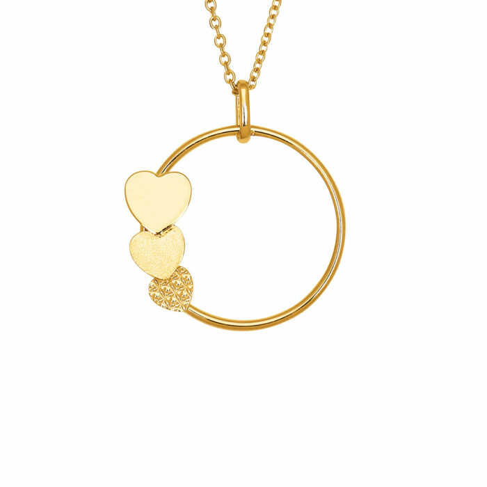 Lucky One Triple Heart Necklace