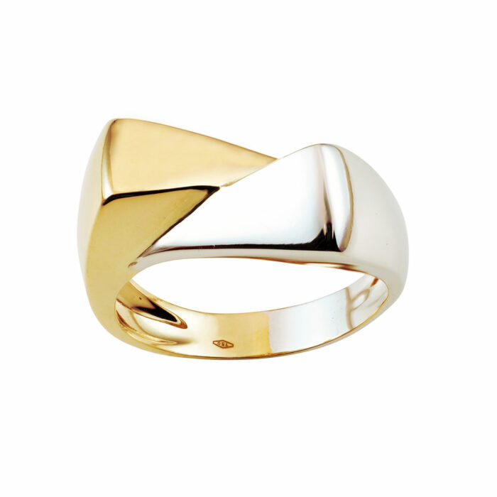 lucky one Two-Tone Gold Ring – Yellow and White Gold