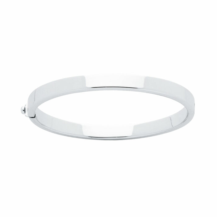 lucky one White Gold Bangle