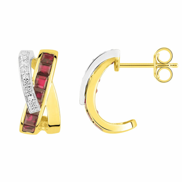 lucky one Zig Zag Earrings – Gold Gemstones
