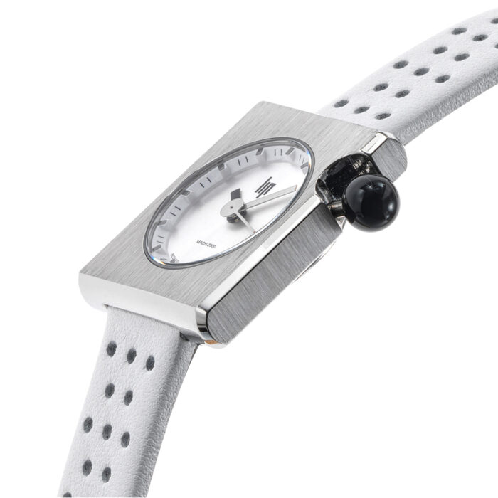 Lucky One Mach 2000 Mini Square LIP White Watch 671193