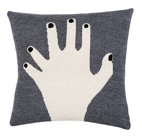 luckyboysunday Fancy Finger Pillow Case (Grey)