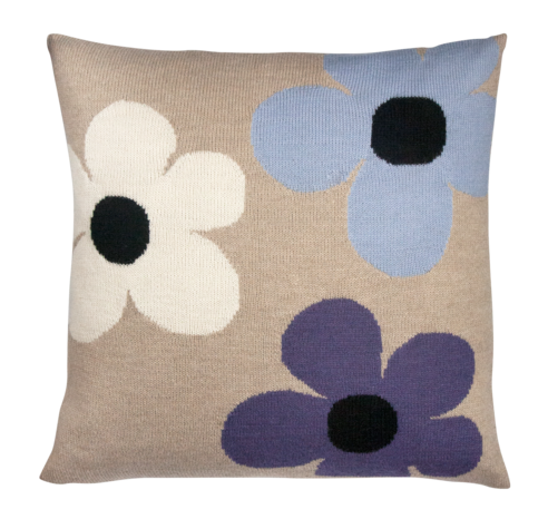 luckyboysunday Lucky Flower Pillow Case Beige