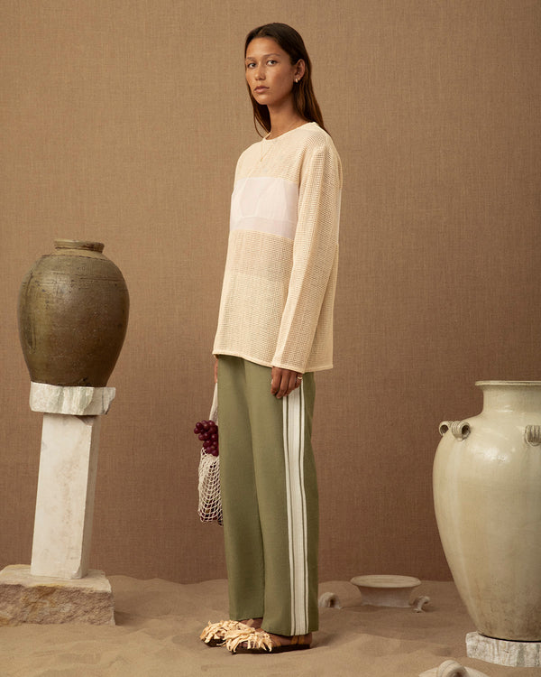 Lucy Folk Aura Crochet Long Sleeve Top