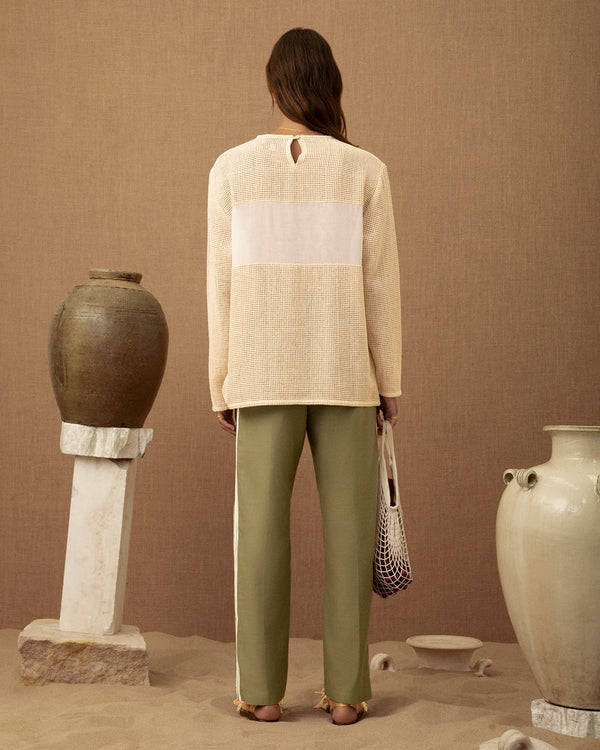 Lucy Folk Aura Crochet Long Sleeve Top