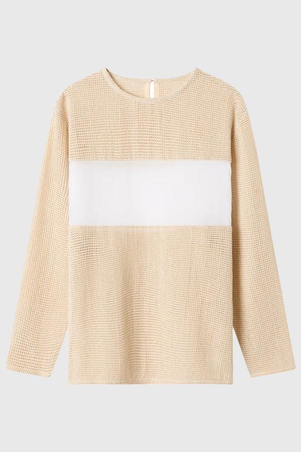 Lucy Folk Aura Crochet Long Sleeve Top