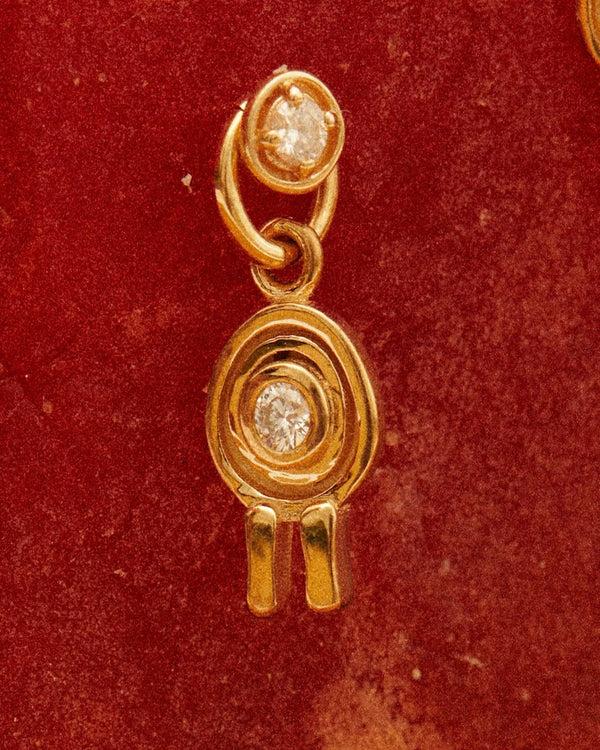 Lucy Folk Birthstone Charm - 9ct