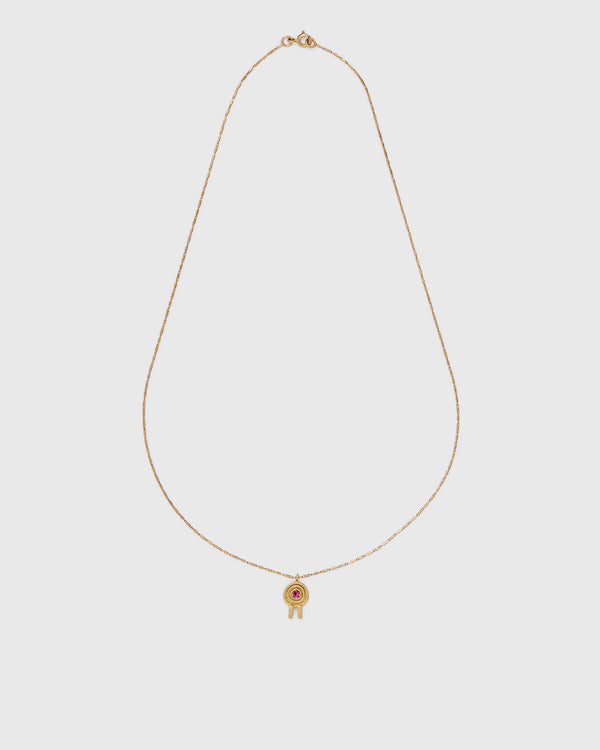 Lucy Folk Birthstone Necklace - 9ct