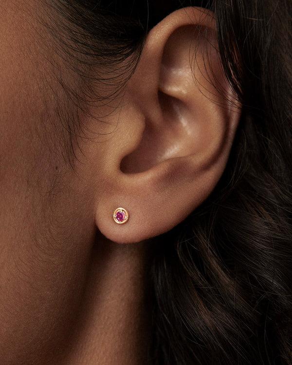 lucy folk Birthstone Single Stud