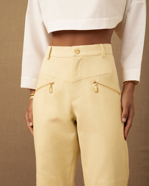 Lucy Folk Canvas Embroidered Jean