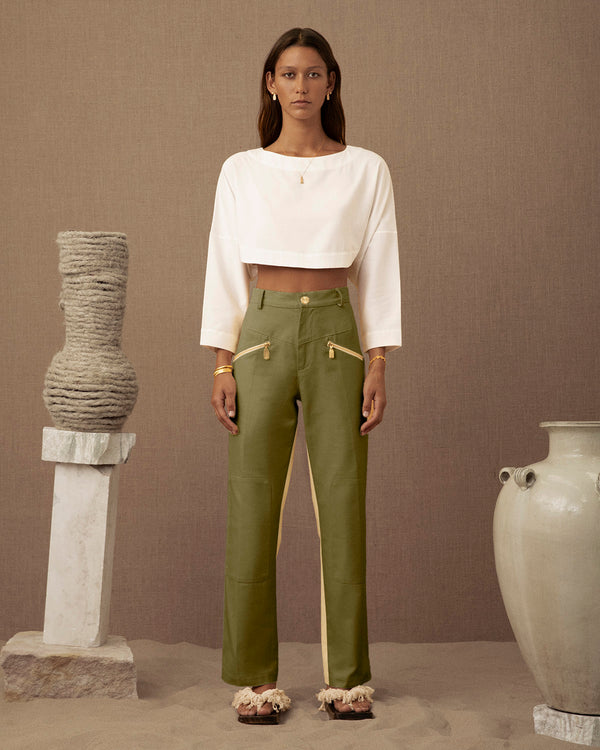 lucy folk Canvas Jean