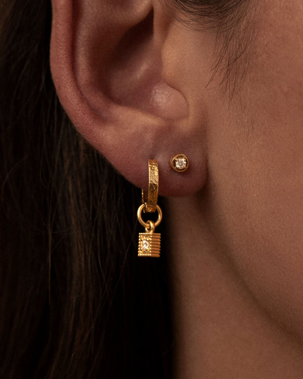 Lucy Folk Cartouche Diamond Charm - 18ct