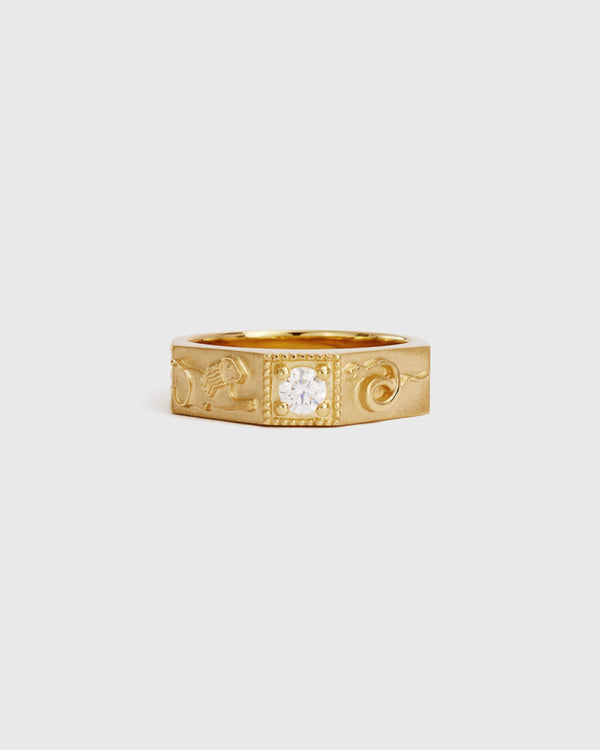 Lucy Folk Cartouche Diamond Ring - 18ct