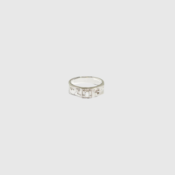 Lucy Folk Cartouche Diamond Ring - 18ct