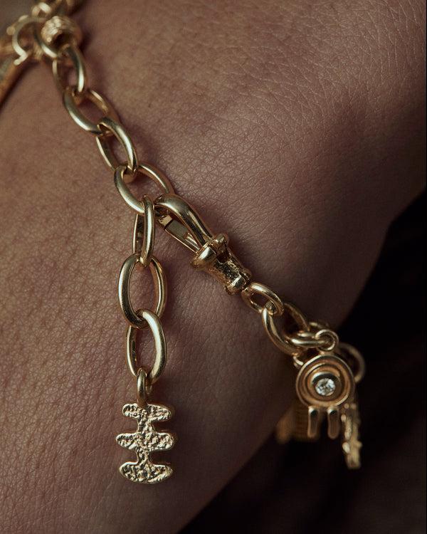 Lucy Folk Charged Curio Charm Bracelet - 9ct