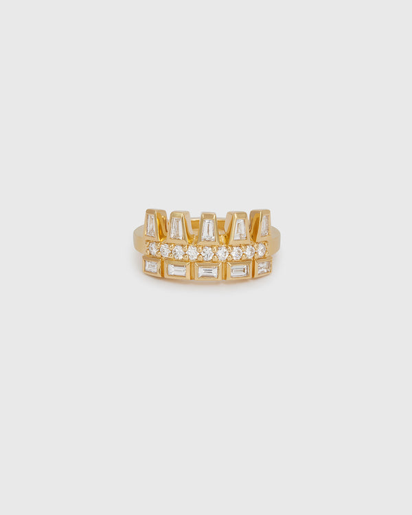 Lucy Folk Crown Ring - 18ct Diamond