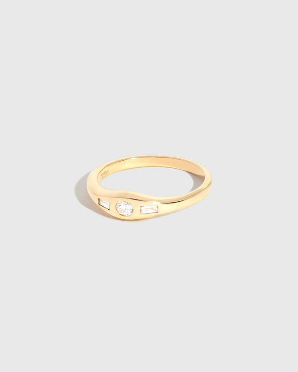Lucy Folk Diamond Signet Ring - 18ct Diamond