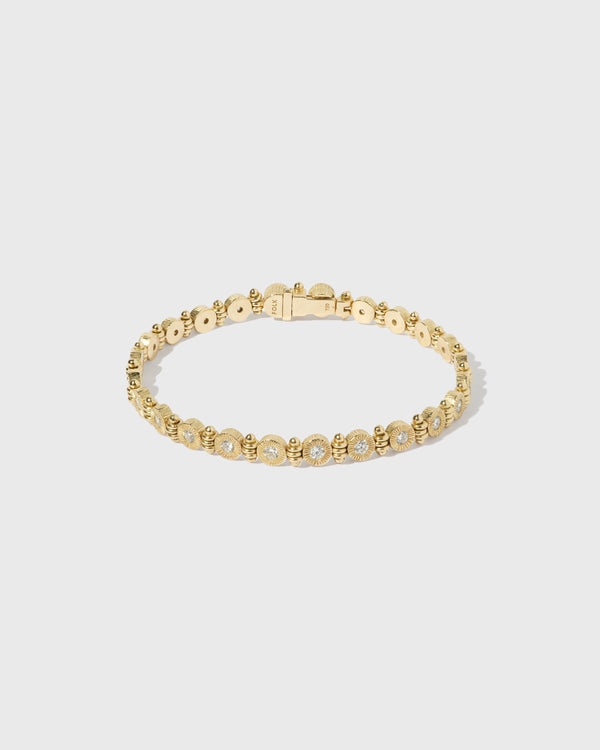 Lucy Folk Diamond Tennis Bracelet - 18ct