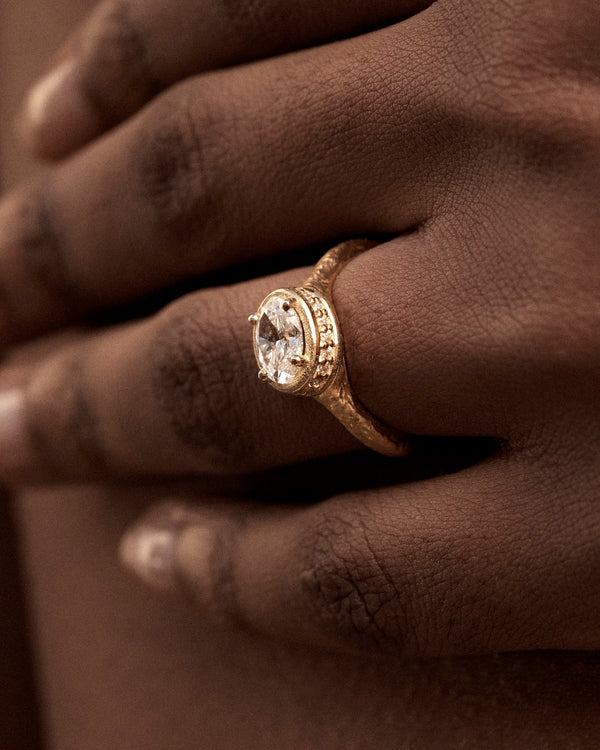 lucy folk Fire Solitaire Diamond Ring - 18ct