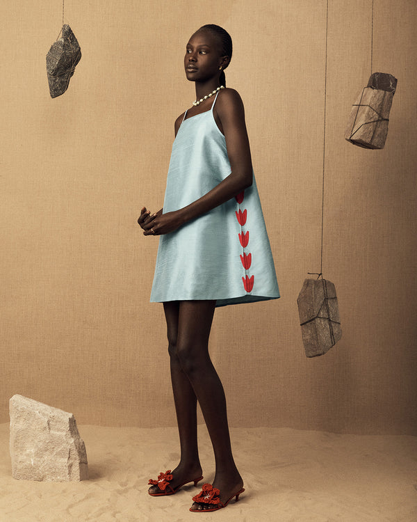 lucy folk Flaura Silk Cami Dress