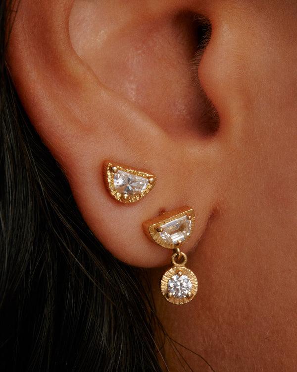 Lucy Folk Harvest Moon Diamond Single Stud - 18ct