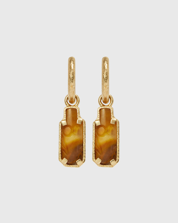 Lucy Folk Jasper Afterlife Earrings - 9ct