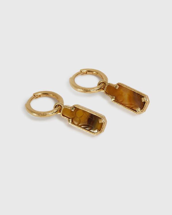 Lucy Folk Jasper Afterlife Earrings - 9ct