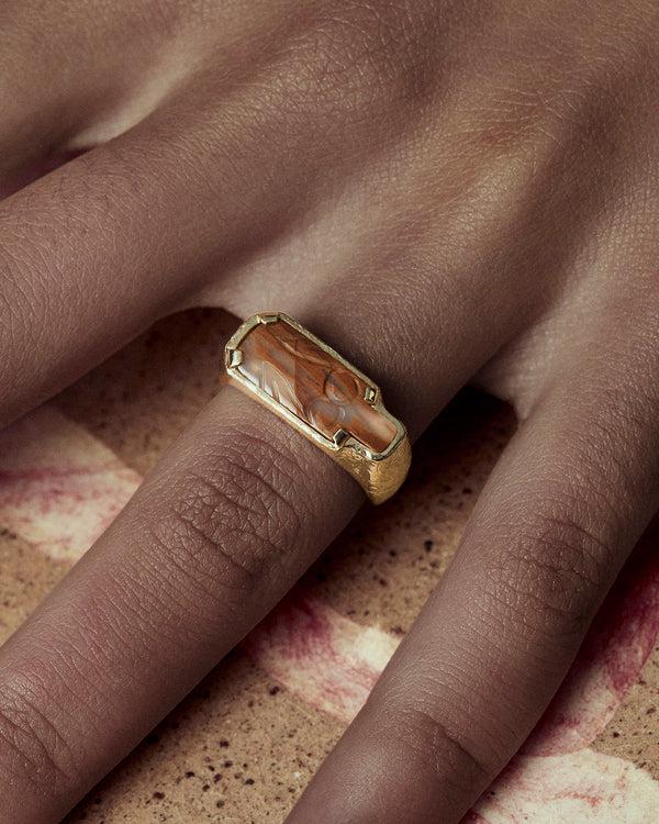lucy folk Jasper Afterlife Ring - 9ct
