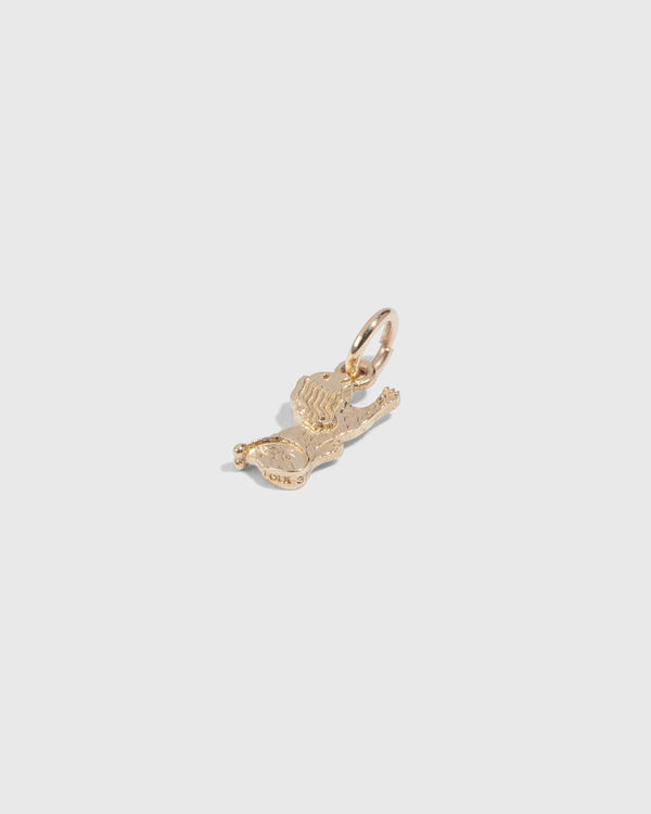 Lucy Folk Lion Charm - 9ct