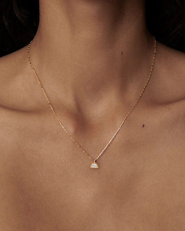 lucy folk Luna Diamond Necklace - 18ct