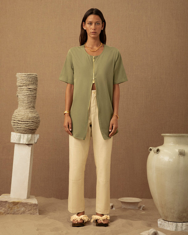 lucy folk Mantra Cotton Polo Shirtdress