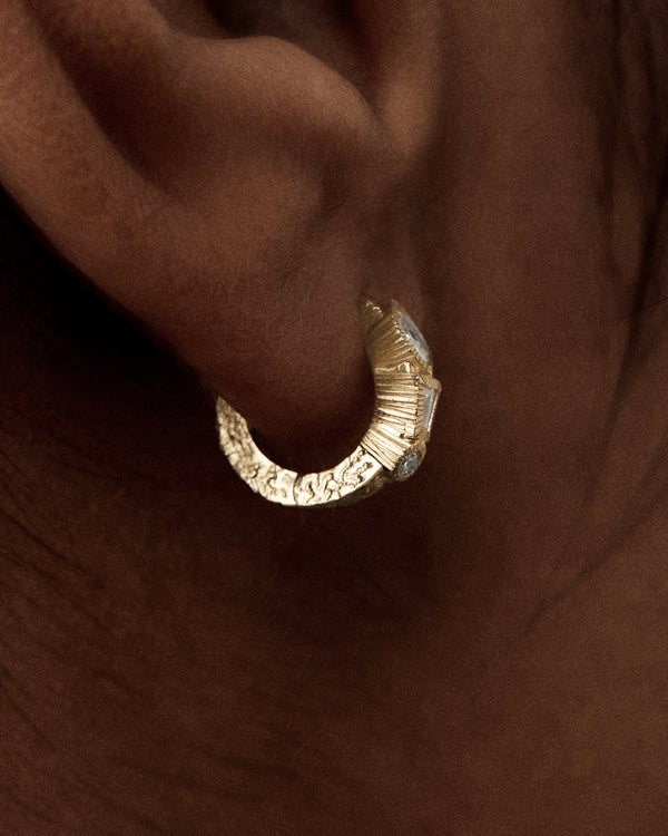 Lucy Folk Marquis Dream Diamond Huggy - 18ct