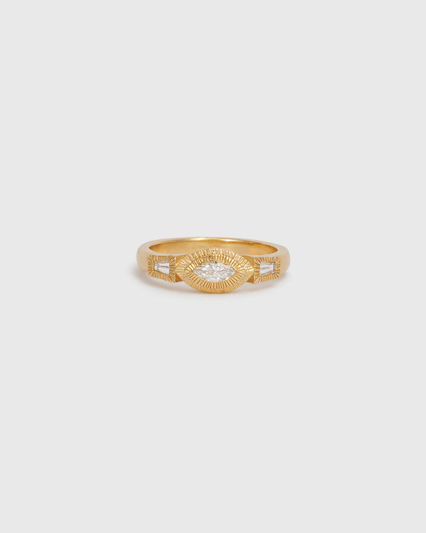 Lucy Folk Marquis Dream Ring - 18ct Diamond