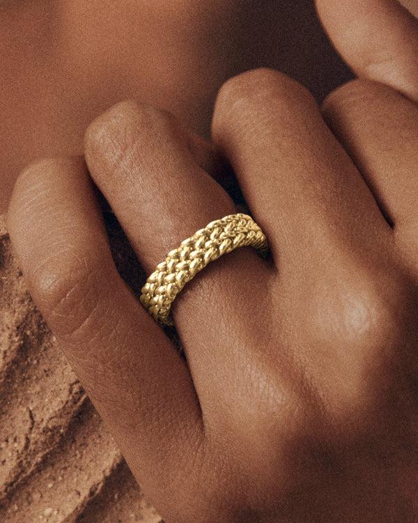 lucy folk Medina Ring - Thin - 9ct