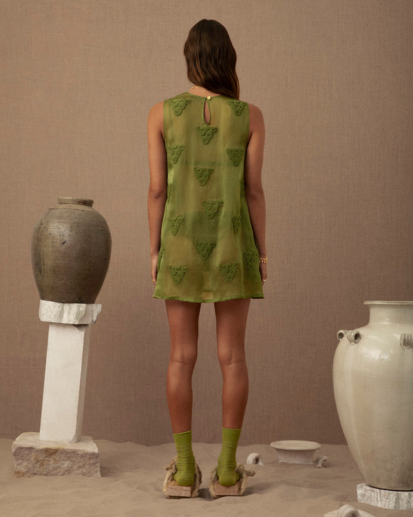 Lucy Folk Odin Embroidered Assal Dress