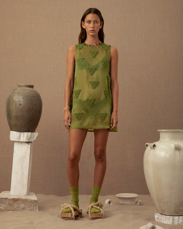 lucy folk Odin Embroidered Assal Dress