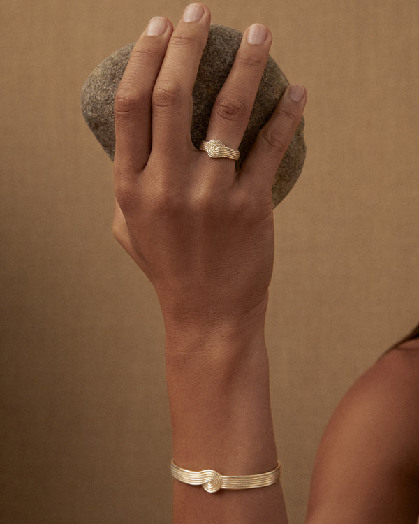 Lucy Folk Pebble Wave Cuff