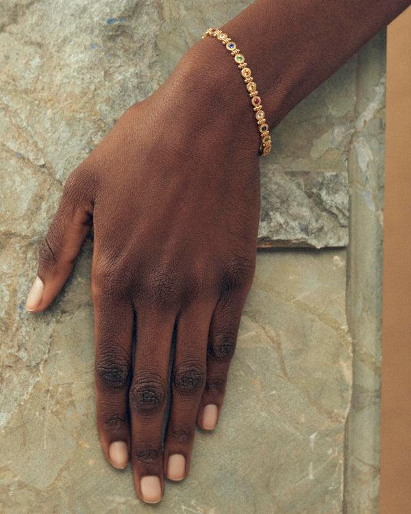 lucy folk Rainbow Tennis Bracelet - 9ct